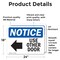Signmission Use Other Door (Left Arrow) Sign With Symbol, 24 in W x Rectangle, Vinyl Decal OS-2PACK-NS-D-1824-L-18803 - alternate 5